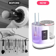 GlowWhirl™ Auto Makeup Brush Cleaner – Spin, Rinse & Dry Like a Pro
