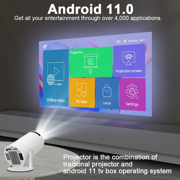HY300 Pro 4K Portable Projector